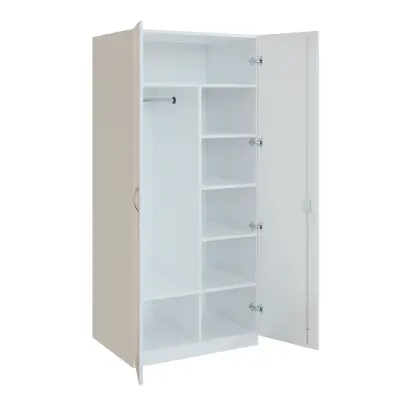 Q 23-80 skříň šatní, 2-dvéřová, 800x600x1800mm, bílá